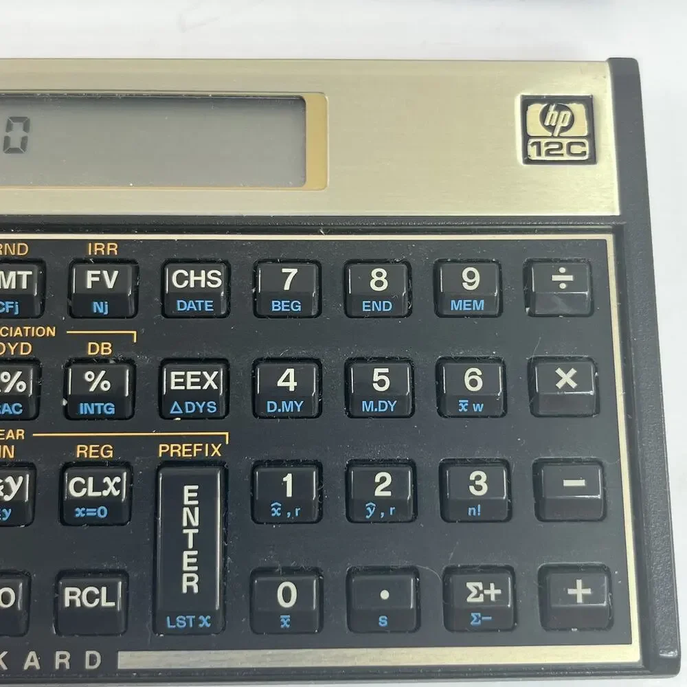 HP 12C Financial Calculator Unisex Black with Case